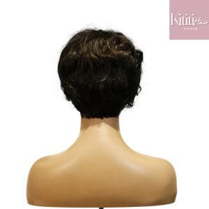 center wig machine made black wig remy hair tc041