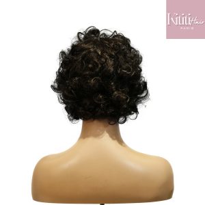 center wig machine made black wig remy hair tc002
