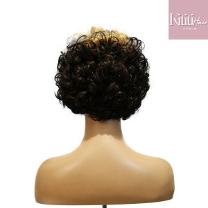 center wig machine made black wig remy hair tc004