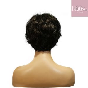 center wig machine made black wig remy hair tc16