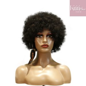 center wig machine made black wig remy hair tc010
