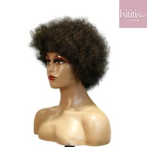 center wig machine made black wig remy hair 2301