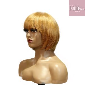 center wig machine made color wig remy hair