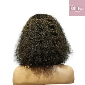 center wig machine made black wig remy hair tc047