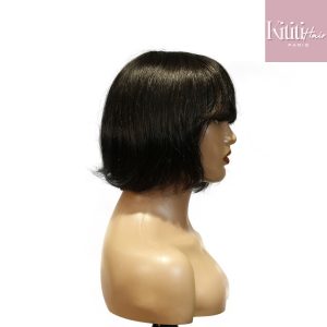 center wig machine made black wig remy hair tc027