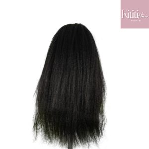 center wig natural black remy hair 6x7 lace closure yaki straight human hair wig