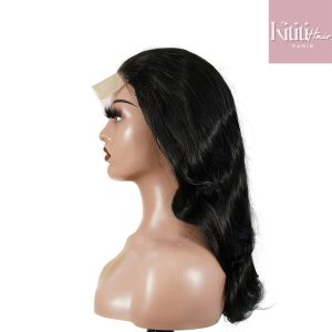 center wig natural black remy hair 5x5 lace closure body wave human hair wig