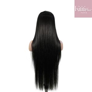 center wig 13x4 straight lace front wig natural black remy hair