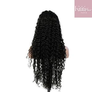 center wig 13x4 deep wave lace front wig natural black remy hair