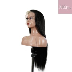 center wig 13x6 double drams straight lace front wig black remy hair