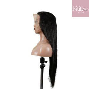 center wig 13x6 double drams straight lace front wig black remy hair