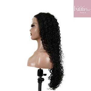 center wig natural black asian raw hair 13x6 hd lace front wig deep wave human hair wig