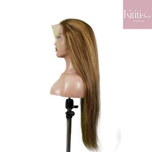 center wig 13x4 straight lace front wig m4&27 highlight remy hair 26 inch