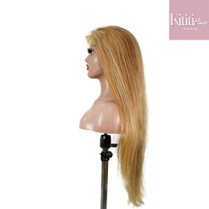 center wig 13x4 straight lace front wig 8&27 honey blonde highlight 26 inch remy hair