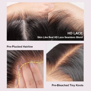 center wig natural black asian raw hair 5x5 hd lace closure straight bob human hair wig