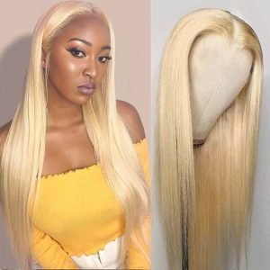 center wig 13x4 straight lace front wig 613 remy hair