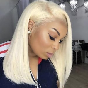 center wig 13x4 straight bob lace front wig 613 remy hair